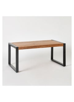 Home Box طاولة قهوة خشبية متينة ذات سطح ريفي 60 × 45 × 110 سم  - Image 1