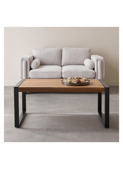 Home Box طاولة قهوة خشبية متينة ذات سطح ريفي 60 × 45 × 110 سم  - Image 3
