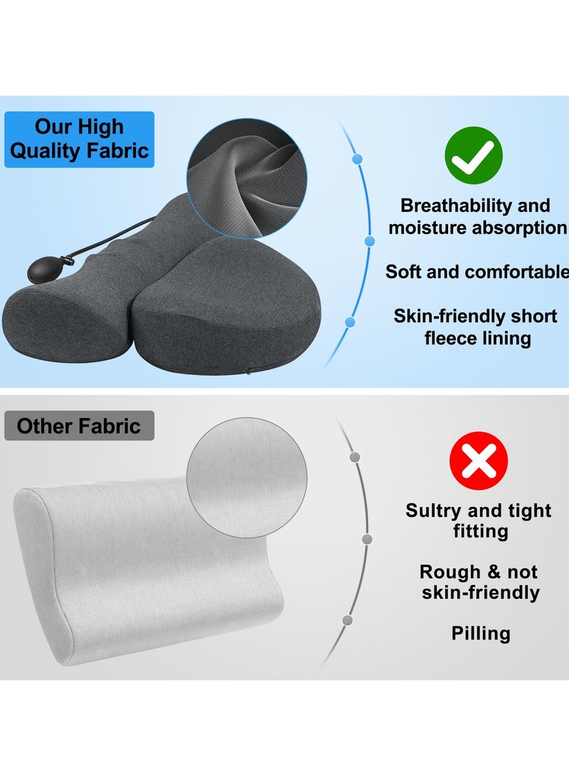 SOLARAE وسادة عنق قابلة للتعديل، وسادة تشكيل لتخفيف آلام الرقبة، وسادة ميموري متعددة الوظائف، ارتفاع قابل للتعديل بحرية، مثالية لدعم العمود الفقري والرقبة أثناء النوم. - Image 3
