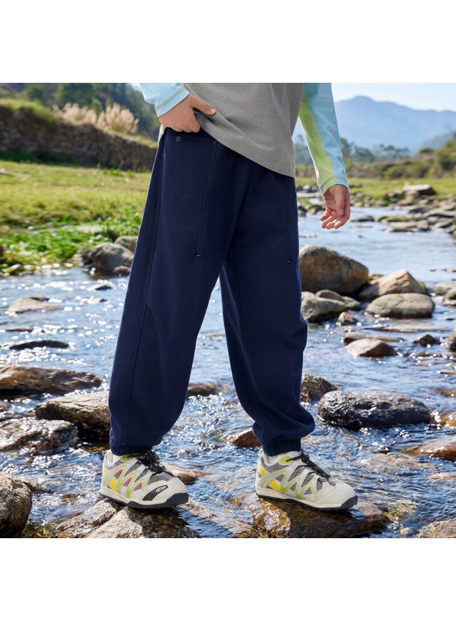 Ebaer Kids Boys Knit Pants Spring Autumn Jogger Pants Children's Sports Casual Pants Girls Sweatpants Midnight Blue 130 - Image 1