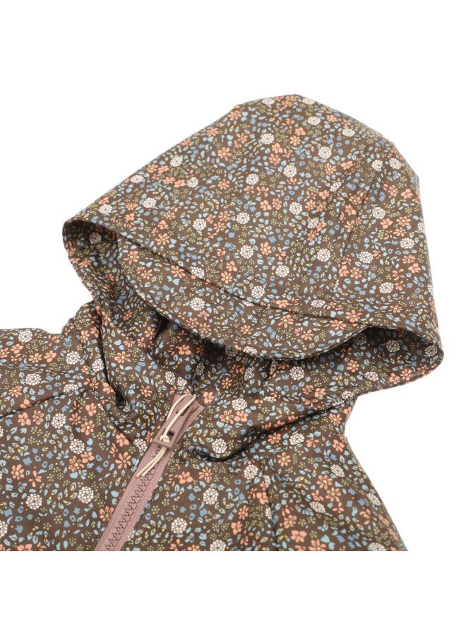 Zara kids' Vintage Floral Raglan Sleeve Hooded Jacket - Image 4
