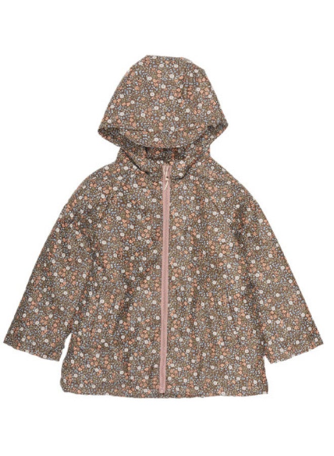 Zara kids' Vintage Floral Raglan Sleeve Hooded Jacket - Image 1