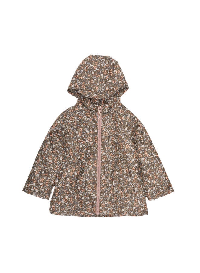 Zara kids' Vintage Floral Raglan Sleeve Hooded Jacket - Image 2