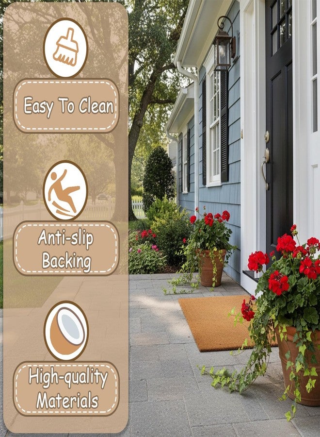 BMMN 3pack Coir Doormat, Artificial Blank Door Mats, Plain Door Mat for Painting, Welcome Doormat, Heavy Duty, Weather Resistant, for Indoor/Outdoor Use, Front Porch, Non Slip Rubber Backing 30x17'' - Image 4
