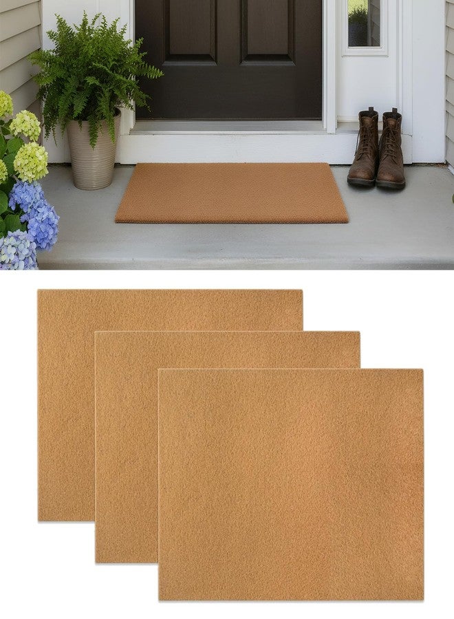 BMMN 3pack Coir Doormat, Artificial Blank Door Mats, Plain Door Mat for Painting, Welcome Doormat, Heavy Duty, Weather Resistant, for Indoor/Outdoor Use, Front Porch, Non Slip Rubber Backing 30x17'' - Image 1