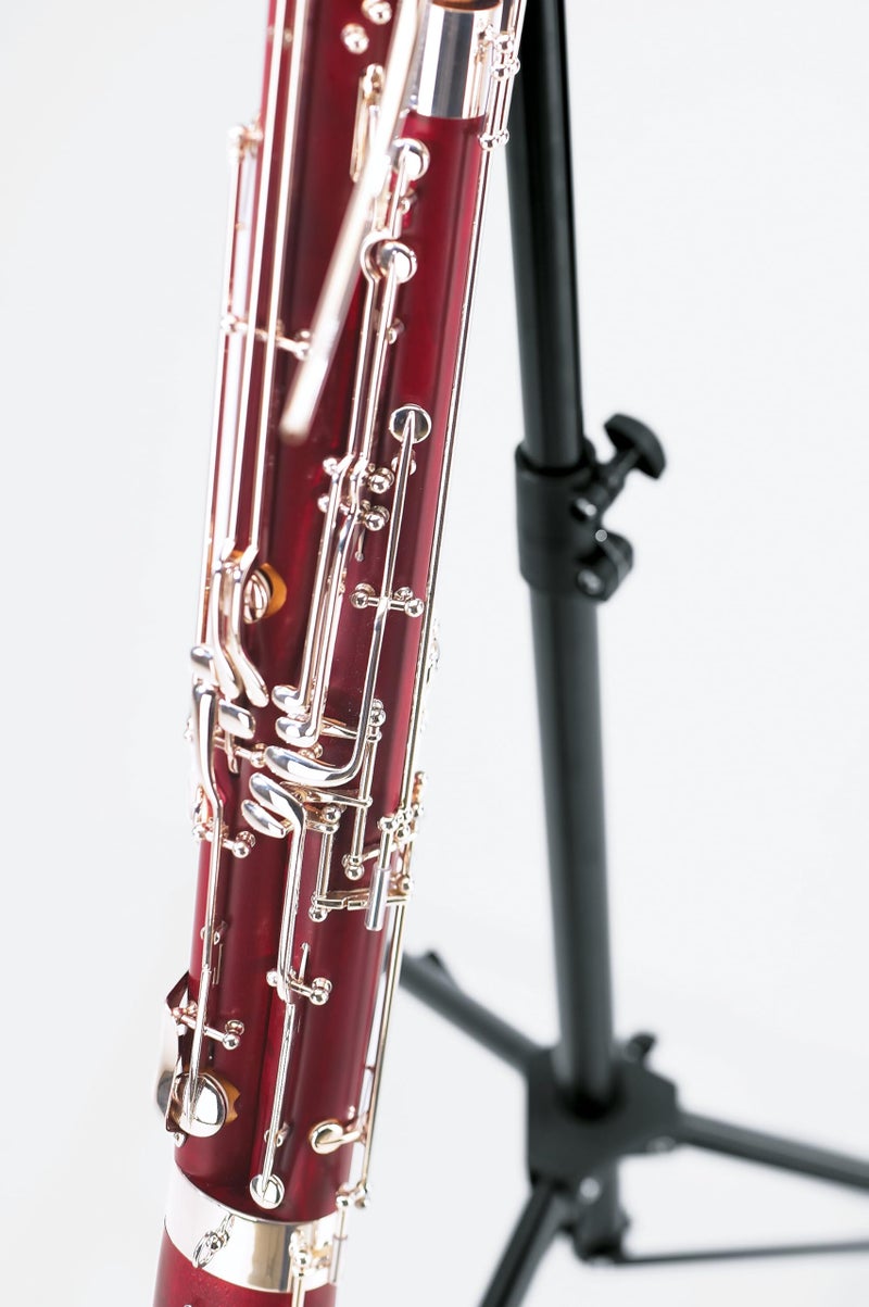 KM K&M König & Meyer Bassoon Stand 15010.011.55 | Stable Secure Adjustable/Folding Stand For Bass Clarinet & Eb Alto | Lightweight & Compact Tripod Base | Felt Support Arms | Made in Germany | Black - Image 3