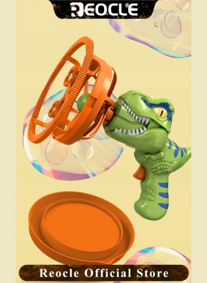REOCLE Kid's Bubble Machine Dinosaur Bubble Maker Bubble Blaster Bubble Blower Toys Outdoor Summer Party Activity Gifts for Boys & Girls - Image 3