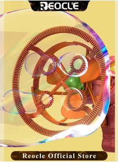 REOCLE Kid's Bubble Machine Dinosaur Bubble Maker Bubble Blaster Bubble Blower Toys Outdoor Summer Party Activity Gifts for Boys & Girls  - Image 2