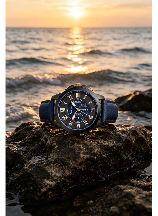 FOSSIL GROUP Men's Grant Water Resistant Analog Watch FS5061 - 43 mm - Blue - Image 2