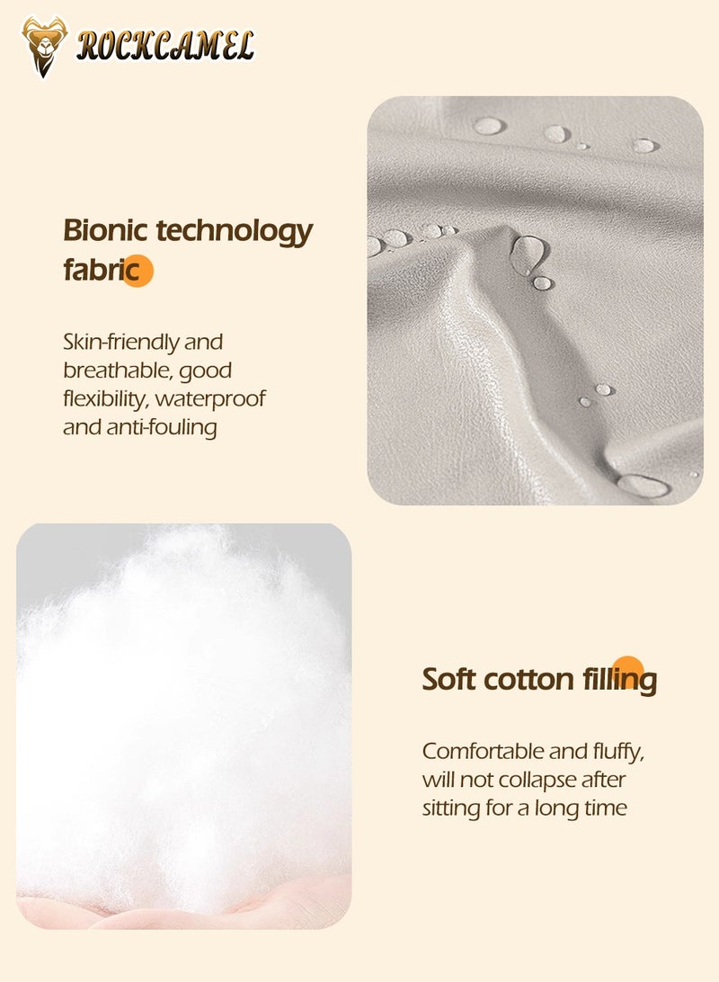 ROCKCAMEL Floor Sofa with Armrests and Storage Pockets, 6-position Adjustable Lazy Sofa, High Elastic Padding, Lumbar Support, Waterproof & Stain-Resistant Fabric, Folding Recliner Chair for Gaming, Reading, Sleeping - Image 4