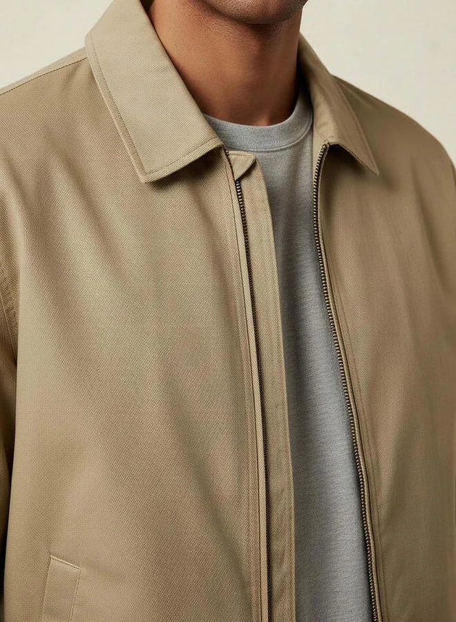 Splash FAV BEIGE Men Regular Fit Zip Through Jacket for Men | Best Price UAE