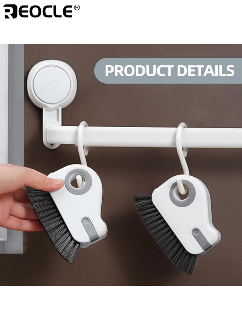 ريوكل فرشتان 2 في 1 لمسار النوافذ بتصميم قابل للفصل وتنظيف الأسطح المتعددة، وفرشاة تنظيف عتبات النوافذ بتصميم بلاستيكي لتنظيف زجاج الأبواب والنوافذ المنزلية. - Image 5
