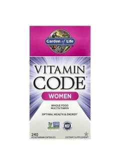 Garden of Life Garden of Life, Vitamin Code®, Whole Food Multivitamin, Women, 240 Vegetarian Capsules  - Image 1