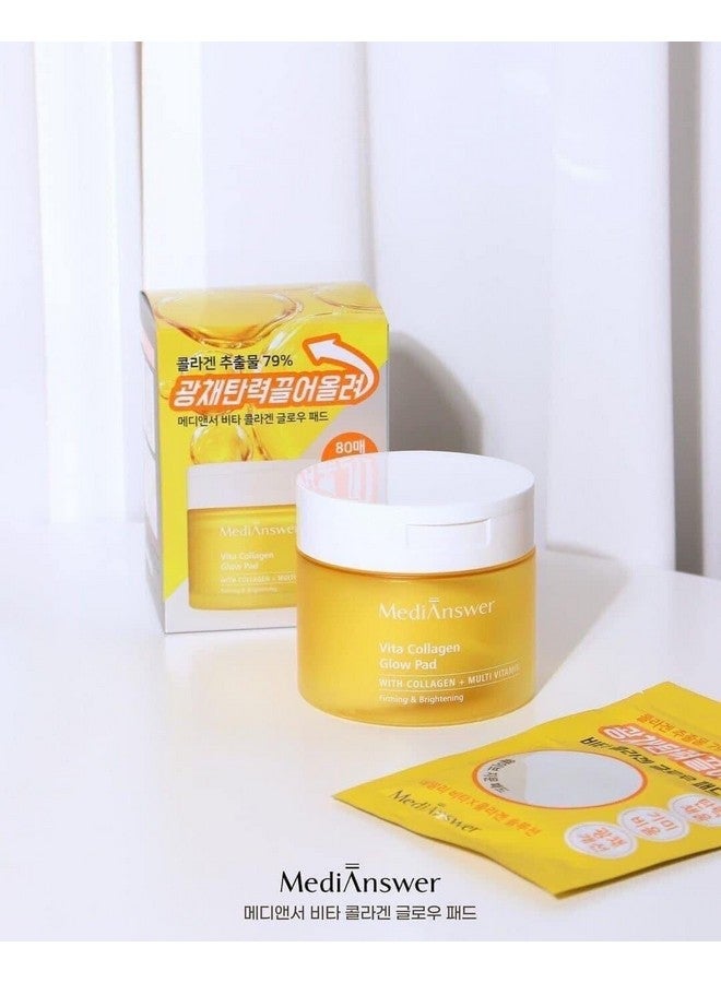 MediAnswer Vita Collagen Glow Pad 140Ml 80P Special Set (+10P) Firming/Brightening 79% Collagen 5% Niacinamide - Image 3