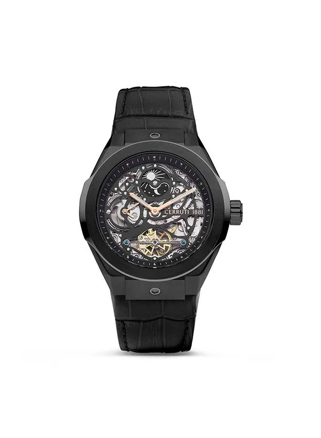 CERRUTI 1881 RUSCELLO AUTOMATIC Round Analog Wrist Watch CIWGE2207203 - 55 mm - Black