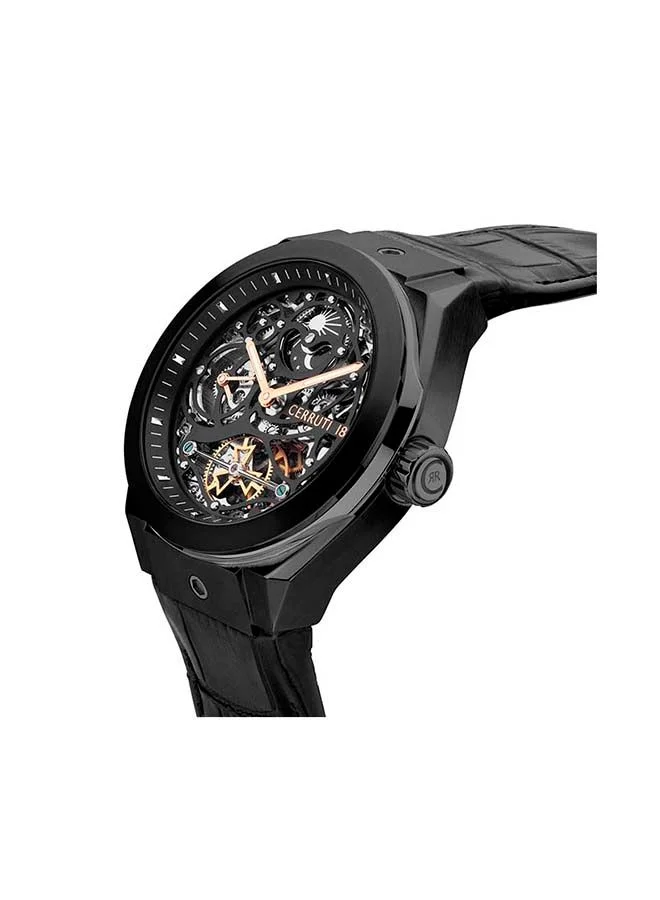 CERRUTI 1881 RUSCELLO AUTOMATIC Round Analog Wrist Watch CIWGE2207203 - 55 mm - Black