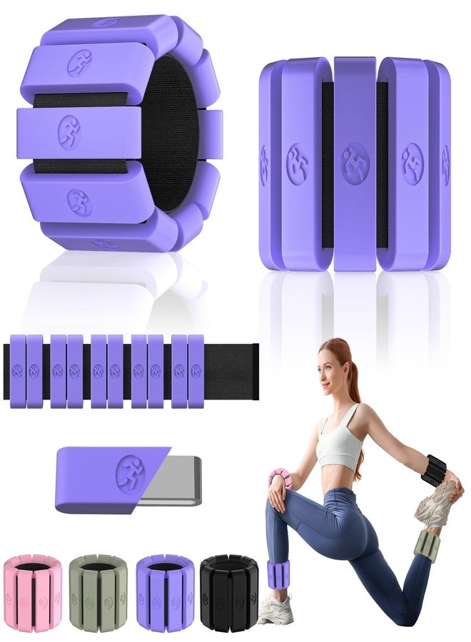 Sonkoloro Wrist Ankle Weights for Women, 2.6LB Weight Non-Slip Hand & Leg Weighted for Strength Training, Walking, Running, Yoga, Pilates, and Jogging Lilac 58g - Image 1