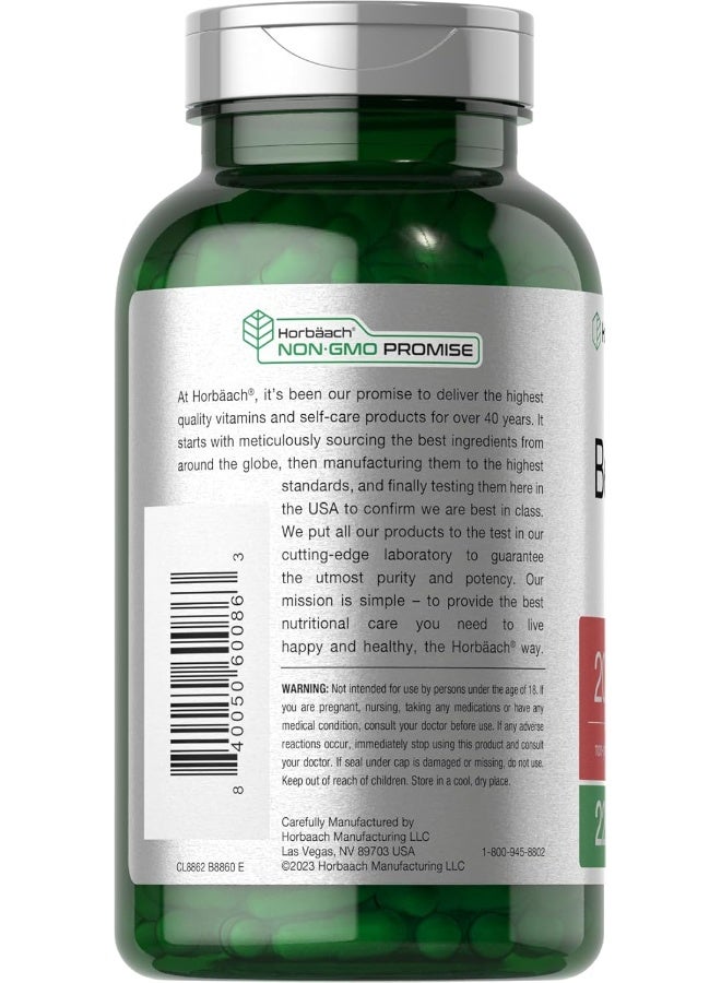 Horbäach Beet Root Powder Capsules 2000mg 220 Pills Herbal Extract Gluten Free, Non-GMO Supplement - Image 3