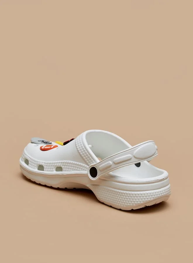 أكوا Boys Cars Applique Detail Clogs