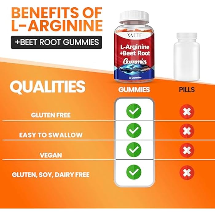 VAITE مكمل L أرجينين - حلوى جذر الشمندر - قوة مزدوجة، تعزيز الطاقة، دعم الدورة الدموية والقدرة على التحمل، مكملات الشمندر العضوية القابلة للمضغ للرجال والنساء، حلوى نباتية، خالية من الكائنات المعدلة وراثيًا، خالية من السكر - Image 5