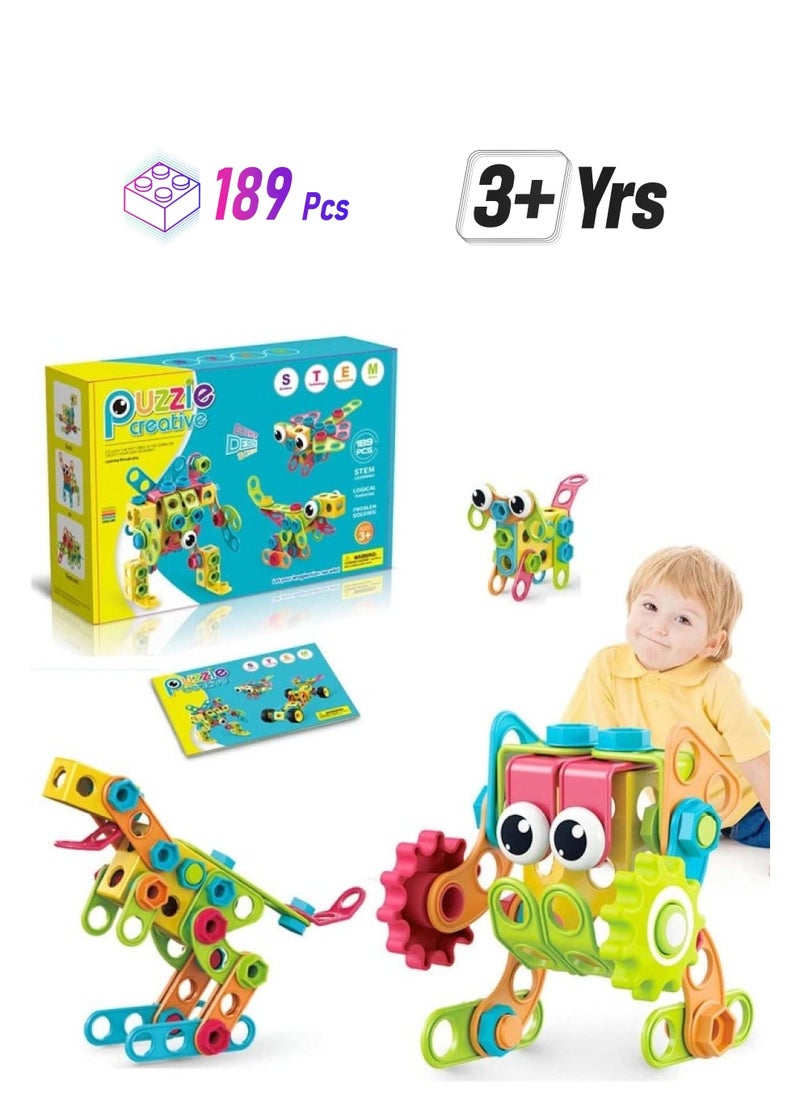 Cordova Geometry Building Block Set STEM Toys, Educational Toys for Boys and Girls Ages 3 4 5 6 7 8 9 10 Year Old Construction Building Blocks Toy Building Sets Kids Toys  - Image 1