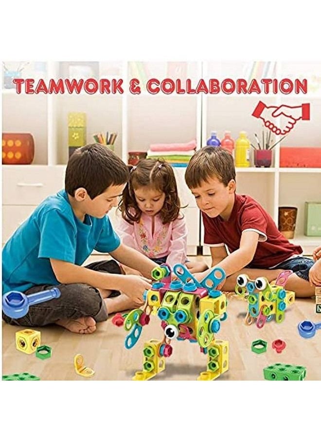 Cordova Geometry Building Block Set STEM Toys, Educational Toys for Boys and Girls Ages 3 4 5 6 7 8 9 10 Year Old Construction Building Blocks Toy Building Sets Kids Toys  - Image 4