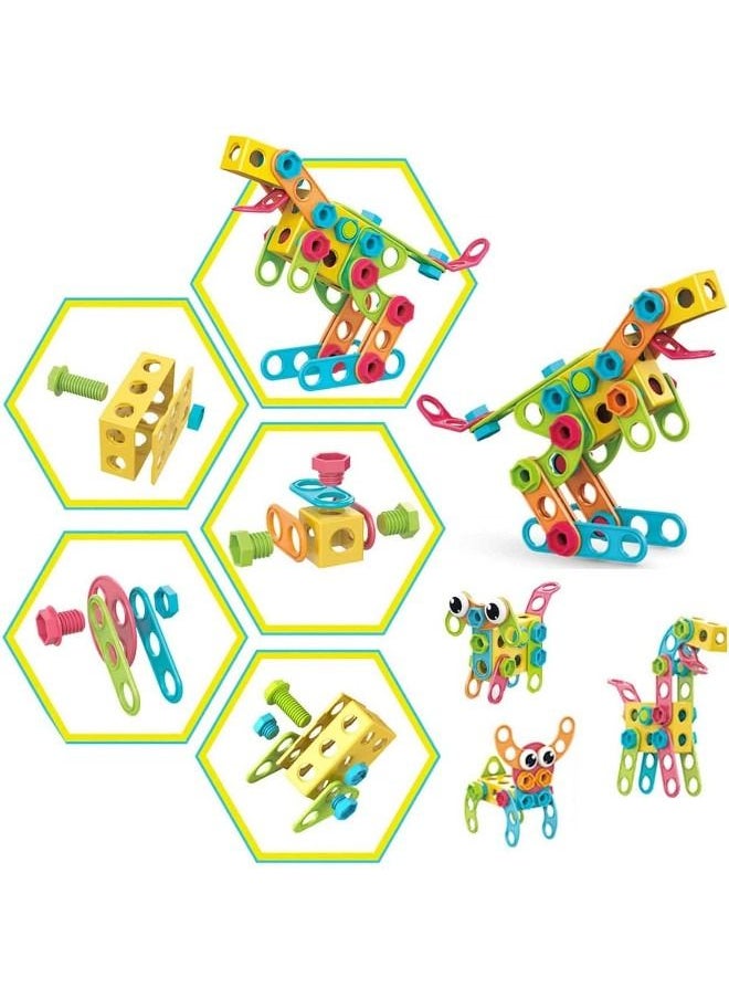 Cordova Geometry Building Block Set STEM Toys, Educational Toys for Boys and Girls Ages 3 4 5 6 7 8 9 10 Year Old Construction Building Blocks Toy Building Sets Kids Toys  - Image 5