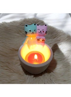 Taşdevri Life Tasdevri Life Decorative Fire Warming Dear Cat Tealight Candle Holder  - Image 3