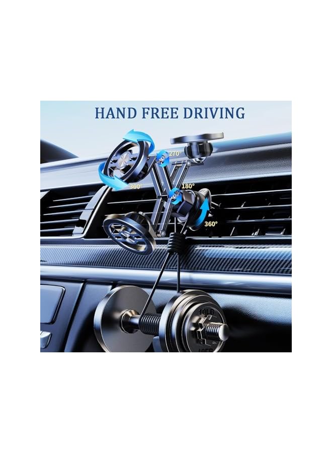 S-TOP Super Strong Magnetic Car Phone Mount Holder, Air Vent Cell Phone Mount compatible with MagSafe, for iPhone 15 14 13 12 & All Smartphones - Image 2