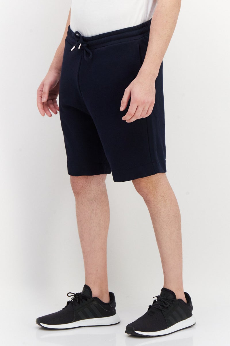 ESPRIT Men Textured Drawstring Shorts, Navy - Image 3