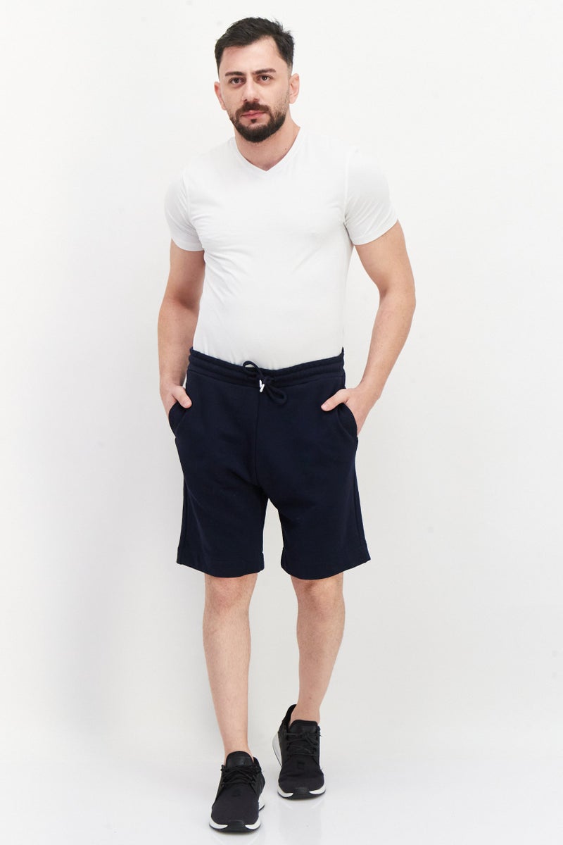ESPRIT Men Textured Drawstring Shorts, Navy - Image 2