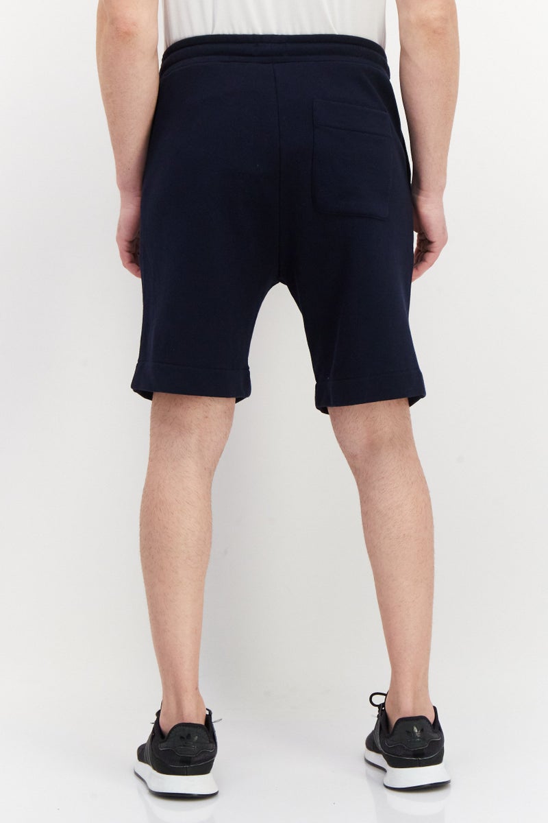 ESPRIT Men Textured Drawstring Shorts, Navy - Image 4
