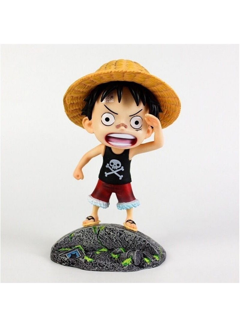 Sailing Anime Pirate GK Looking For Luffy Hand Model Childhood Straw Hat Looking For Luffy Character Model Ornaments 14.5Cm  - Image 1
