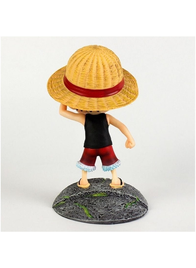 Sailing Anime Pirate GK Looking For Luffy Hand Model Childhood Straw Hat Looking For Luffy Character Model Ornaments 14.5Cm  - Image 2