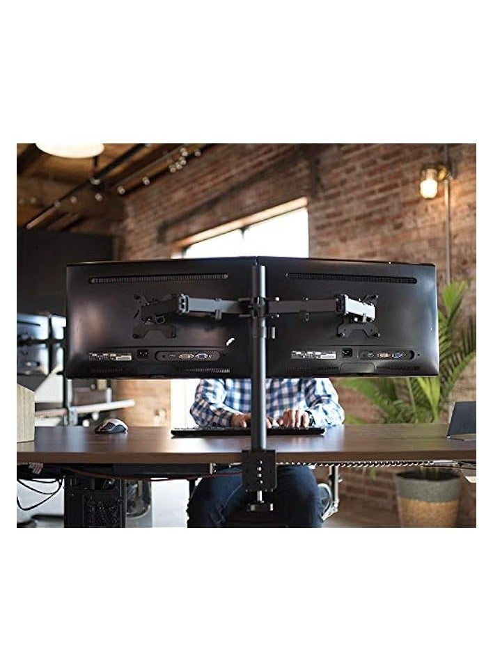 PROMASS Dual LCD Monitor Desk Mount Stand Heavy Duty Fully Adjustable fits 2 /Two Screens up to (13" to 27") - Image 4