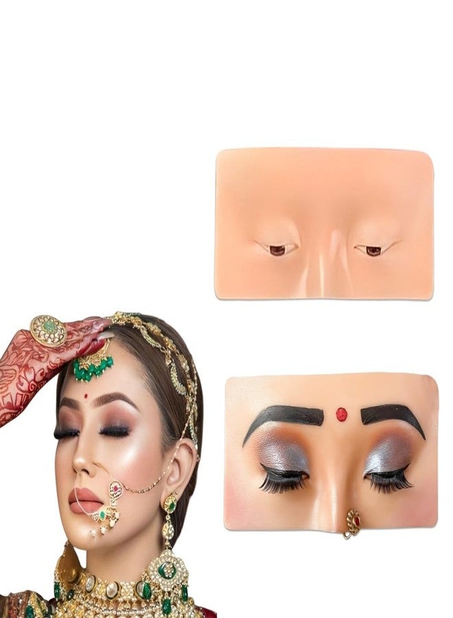 BLUSHIA Eye Make Up Practice Dummy | Make Up Practice Face Board | Silicon Make up Face Practice Skin Board | For Beginners (Pack of 1) - Image 2