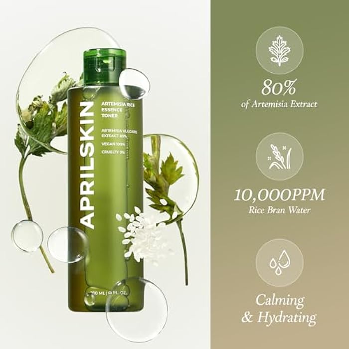 APRILSKIN Artemisia Korean Rice Toner | 100% Korean Mugwort | Hydration Boost Facial Toner | Vegan, Cruelty Free, Low pH, | No sulfates and Artificial Fragrance | Korean Skin Care | 6.76 oz - Image 2