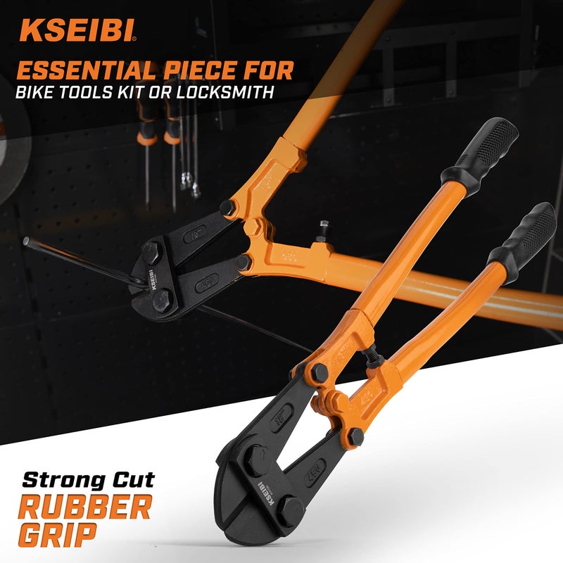 KSEIBI 141590 Heavy-Duty Large Bolt Cutter 30" for Cutting Fence, Steel Wire, Chain, Screws, Rivet, Padlock, and Metal Rods with Soft Grip Rubber Ergonomic Handle Cutters - Image 4