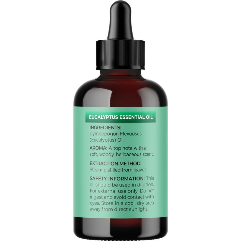 Maple Holistics Pure Eucalyptus Essential Oil 4oz Invigorating Home Spa Aromatherapy and Natural Bath Oil - Eucalyptus Oil for Diffuser Dry Scalp Care and DIY Skin Care - Image 4