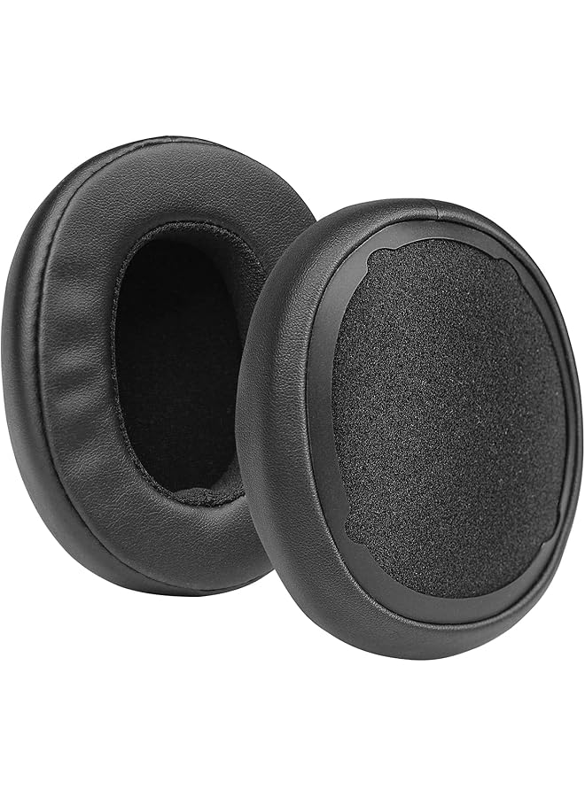 إيروريكس وسائد أذن بديلة من الجلد البروتيني لسماعات Skullcandy Crusher اللاسلكية Crusher Evo Anc Hesh 3.0 فوق الأذن باللون الأسود - Image 2