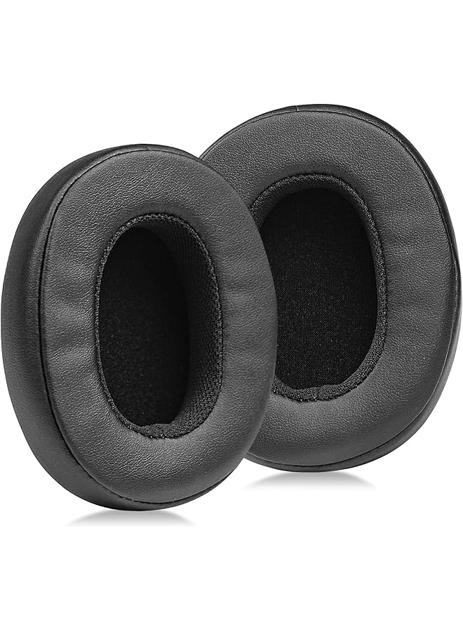 إيروريكس وسائد أذن بديلة من الجلد البروتيني لسماعات Skullcandy Crusher اللاسلكية Crusher Evo Anc Hesh 3.0 فوق الأذن باللون الأسود - Image 1