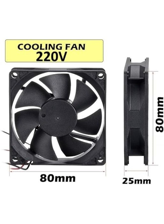 Royal Apex Heavy Duty Industrial Ac Fan Cooling Fan 220Vac 80X80X25Mm - Image 2