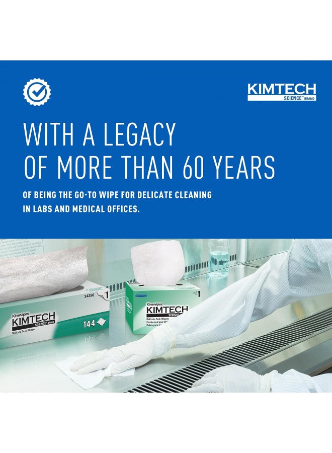 KIMTECH مناديل كيمتيك 34256CT كيموايبس للمهام الدقيقة، طبقة واحدة، 14 7/10 × 16 3/5، 140 في العلبة (حالة من 15 علبة) - Image 3