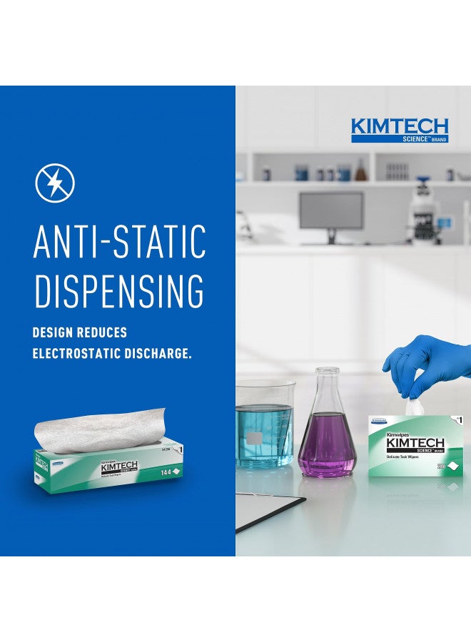 KIMTECH مناديل كيمتيك 34256CT كيموايبس للمهام الدقيقة، طبقة واحدة، 14 7/10 × 16 3/5، 140 في العلبة (حالة من 15 علبة) - Image 5