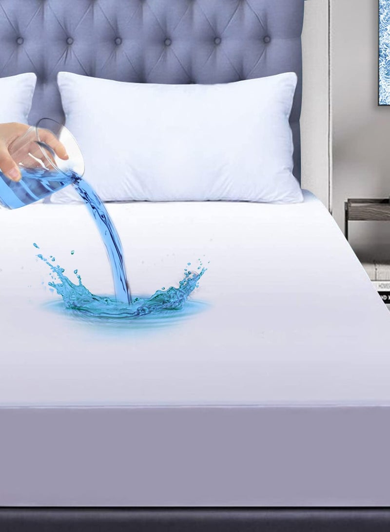 COMFORT EXPERTS "100% Waterproof Premium Microfiber Bed Mattress Protector - Hypoallergenic - Noiseless Liquid and Dust Protection for Bed Mattress - Snug Fitting Size for Aesthetic Appeal" - Fitted Sheet Style - Image 1
