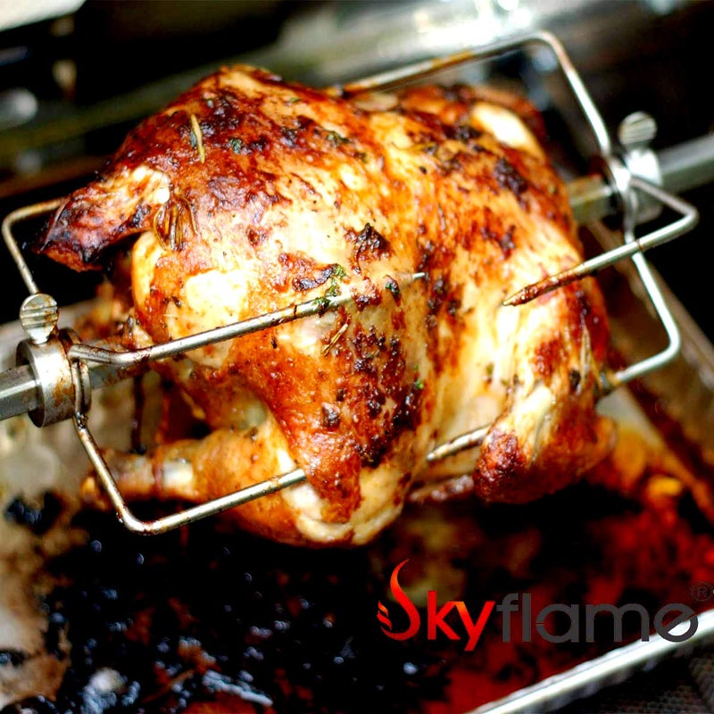 Skyflame Skyflame Heavy Duty Stainless Steel Rotisserie Meat Forks - Fits 1/2-Inch and 3/8-Inch Hexagon & 3/8-Inch and 5/16-Inch Square Spit Rods  - Image 5