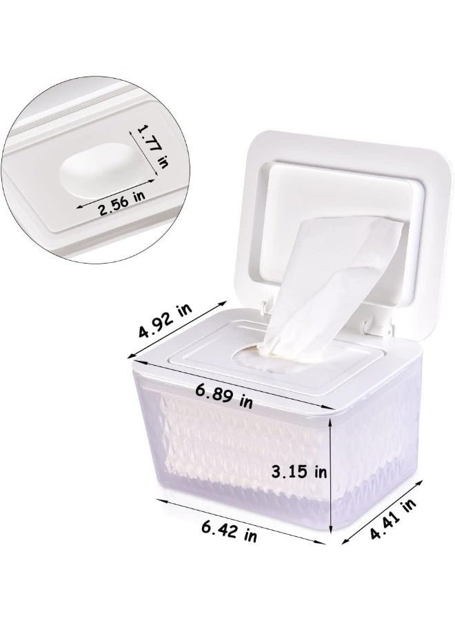 Umtiti Wipes Dispenser & Wipes Pouch/Tissue Bag, Wipes/Tissue Case with Moisture Seal Secure Lid, Non-Slip Rubber Feet & Sealing Design Keeps Wipes Fresh, Dustproof Wipes Container(2WH+2Panda) - Image 2