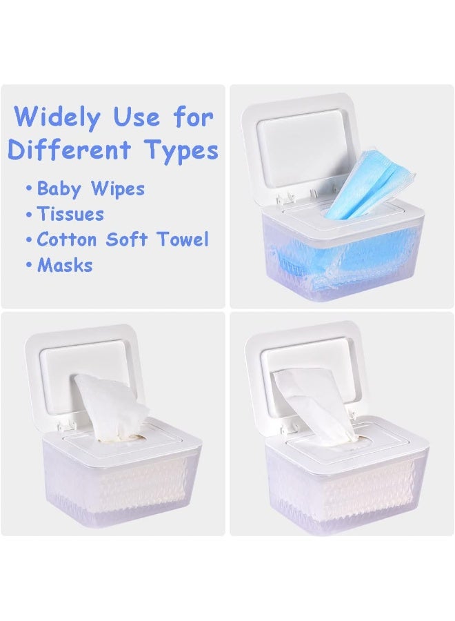 Umtiti Wipes Dispenser & Wipes Pouch/Tissue Bag, Wipes/Tissue Case with Moisture Seal Secure Lid, Non-Slip Rubber Feet & Sealing Design Keeps Wipes Fresh, Dustproof Wipes Container(2WH+2Panda) - Image 5