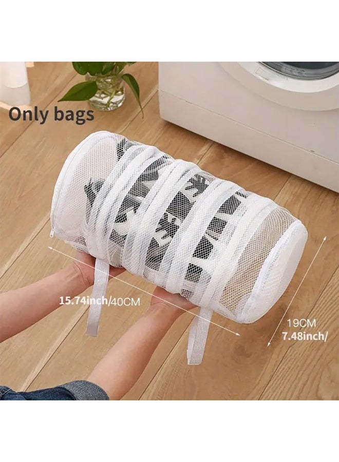 Rubik Shoes Washing Laundry Bag with Hanging Strap, Protective Sneaker Cleaning Dryer Zipper Bag for Washing Machine Use (2 Pack) - Image 3