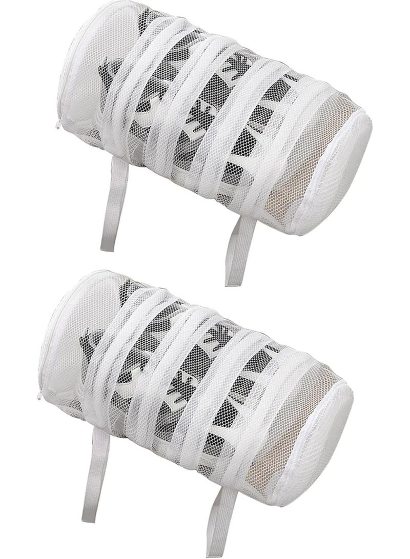 Rubik Shoes Washing Laundry Bag with Hanging Strap, Protective Sneaker Cleaning Dryer Zipper Bag for Washing Machine Use (2 Pack) - Image 1